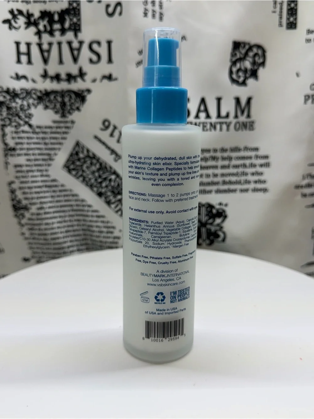 Derma Roller with Blue Plumping Facial Elixir